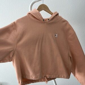 Pink/ Salmon Champion drawstring sweatshirt